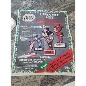 Vintage Christmas 70s Duncan Home Oven Ceramic Kit Make Ornaments  HK504 Used